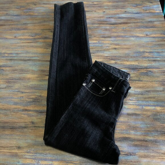 JZ Premium Jeans Skinny Low Rise Faux Rhinestone Embellished Womens Size 5 - Picture 8 of 15